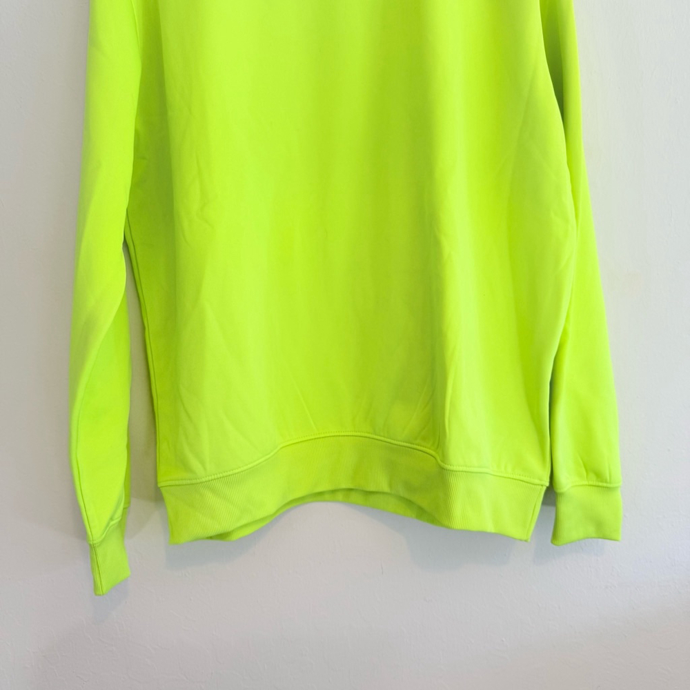 Playboy x Missguided Women's Neon Yellow Oversized Baggy Sweatshirt Size Small - Picture 3 of 7